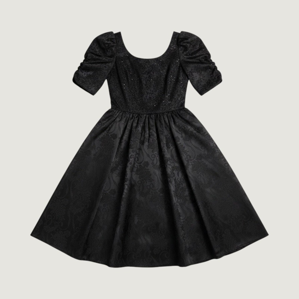 Scott McClintock | Dresses | Vtg Scott Mcclintock Dress Womens 2 Black Lace Sequin Whimsy Goth Prom 8s